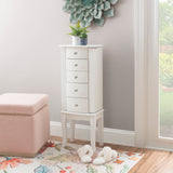 Jasmine White Jewelry Armoire