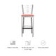 Kara Rust Vinyl Metal Bar Stools (Set of 2)