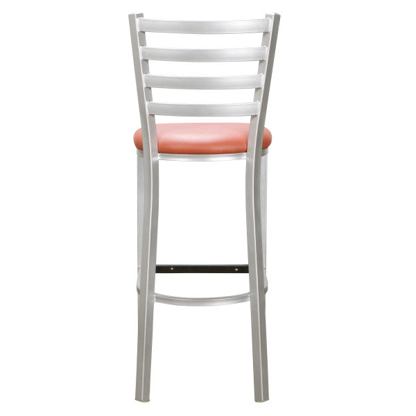 Kara Rust Vinyl Metal Bar Stools (Set of 2)