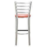 Kara Rust Vinyl Metal Bar Stools (Set of 2)