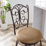 Gathered Back Bronze 31in Bar Stool