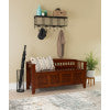 Shayla Walnut Storage Bench Split Seat