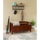 Shayla Walnut Storage Bench Split Seat