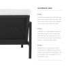 Alora Aluminum 3 Seater Sofa
