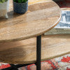 Cleo Natural Black Two-Tiered Coffee Table
