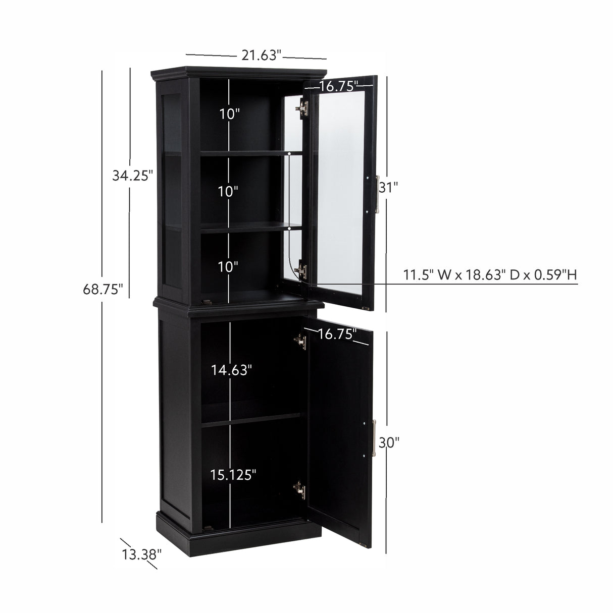 Scarsdale Tall Black Cabinet