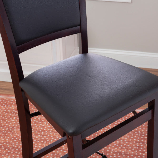 Keira Gray wash Padded Back Folding Bar Stool