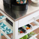 Zoey White Kitchen Cart Stainless Steel Top