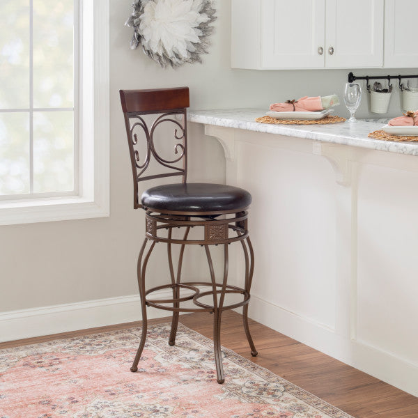 Bria Metal Swivel Big And Tall Stool