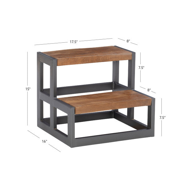 Bodie Wood And Metal Bed Steps