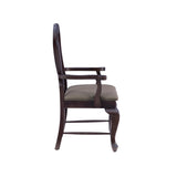 Lange Brown Arm Chair Upholstered Seat