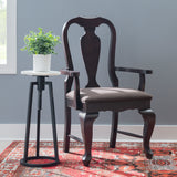 Lange Brown Arm Chair Upholstered Seat
