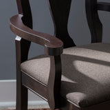 Lange Brown Arm Chair Upholstered Seat