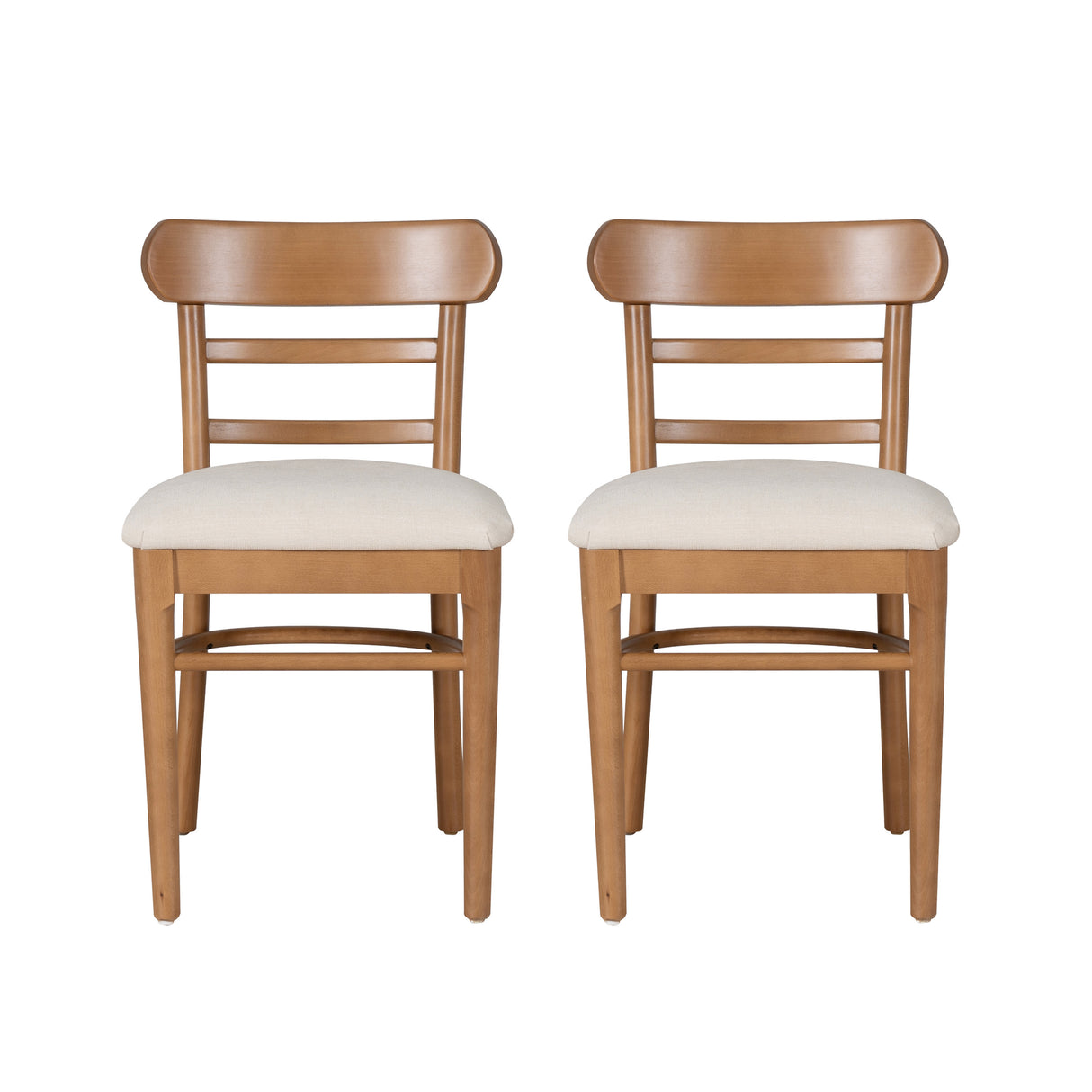 Mariah Brown Dining Chair Upholstered Seat (Set of 2)