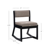 Corso Black and Gray Rocking Chair with Upholstered Seat