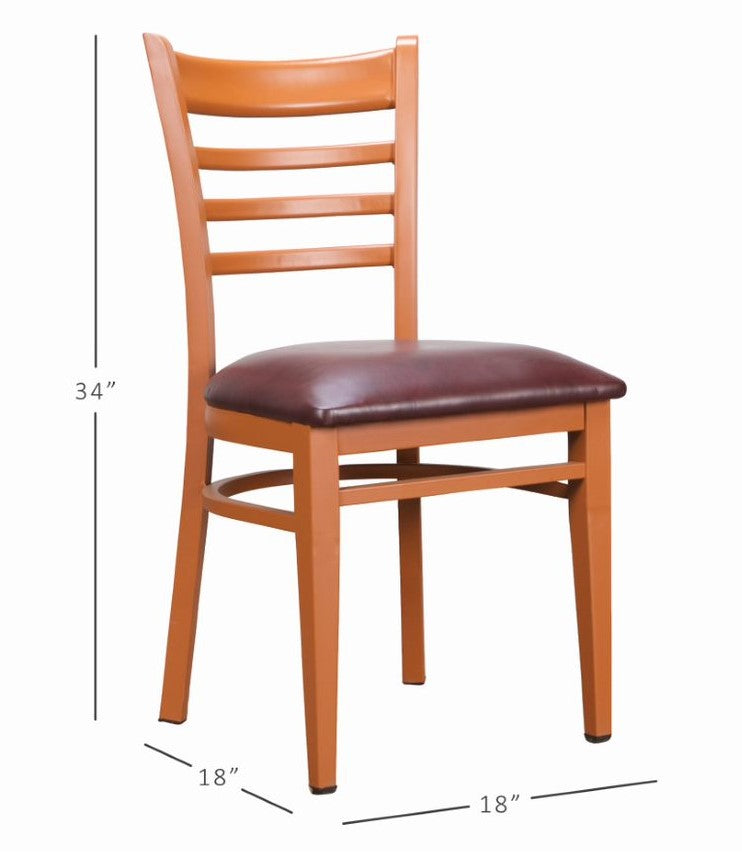 Kara Vinyl Metal Side Chairs (Set of 2)