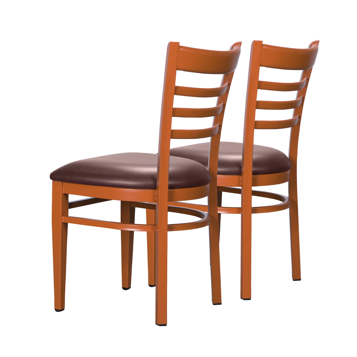Kara Vinyl Metal Side Chairs (Set of 2)
