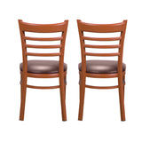 Kara Vinyl Metal Side Chairs (Set of 2)