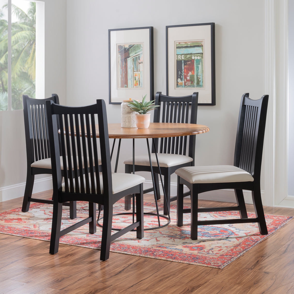 Andy Black Upholstered Chair (Set of 2)