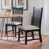 Andy Black Upholstered Chair (Set of 2)