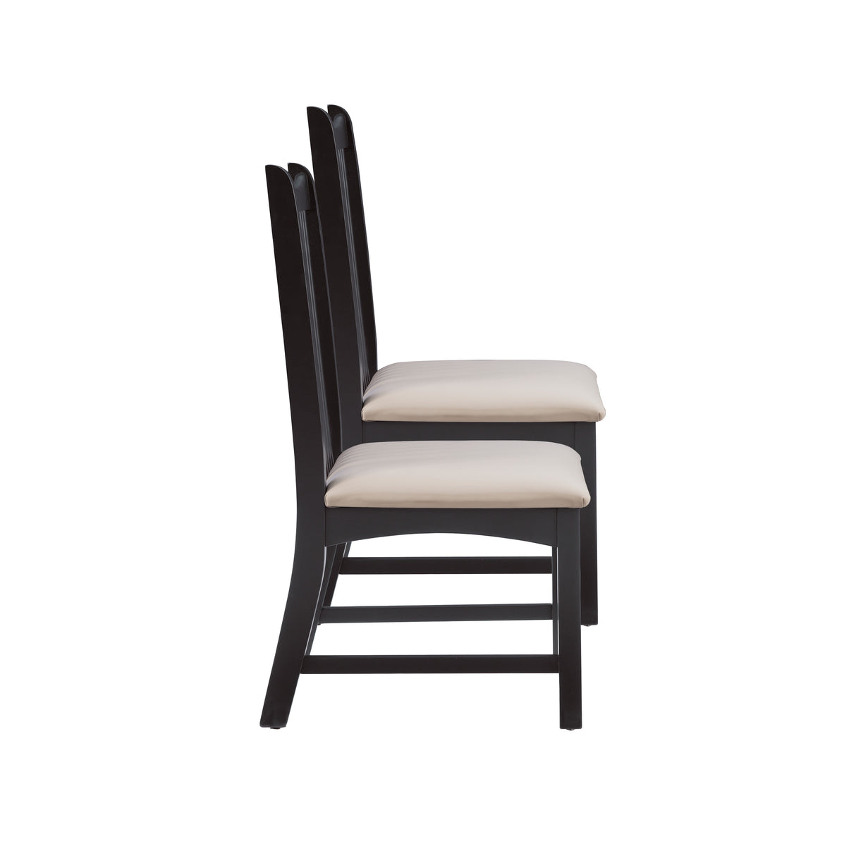 Andy Black Upholstered Chair (Set of 2)