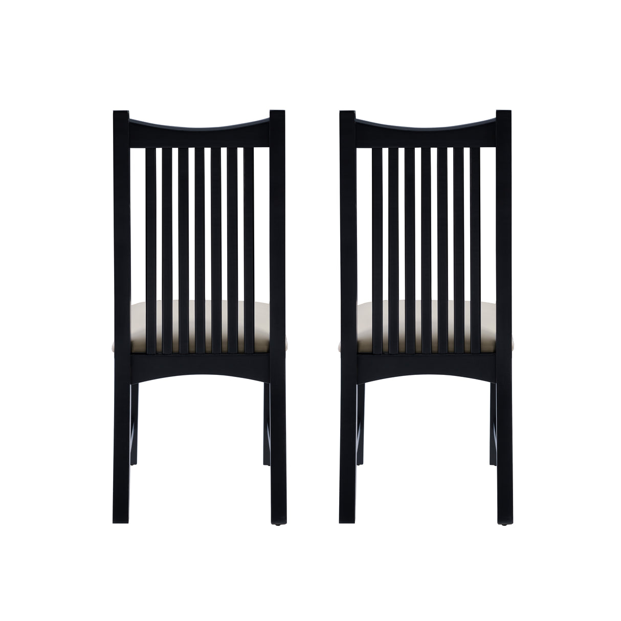 Andy Black Upholstered Chair (Set of 2)