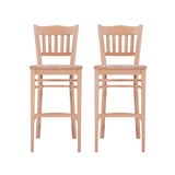 Minetta Bar Stools Unfinished (Set of 2)