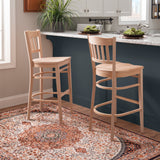 Minetta Bar Stools Unfinished (Set of 2)