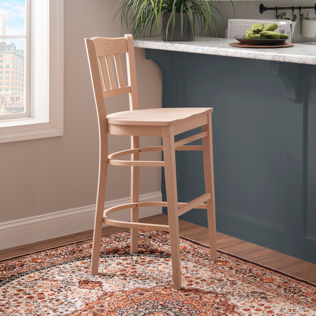 Minetta Bar Stools Unfinished (Set of 2)