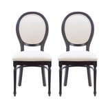Babylon Brown Side Chair with Upholstered Seat (Set of 2)