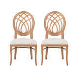 Oakley Brown Dining Chair with Upholstered Seat (Set of 2)