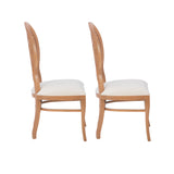 Oakley Brown Dining Chair with Upholstered Seat (Set of 2)