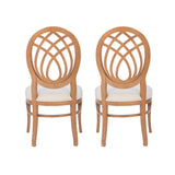 Oakley Brown Dining Chair with Upholstered Seat (Set of 2)