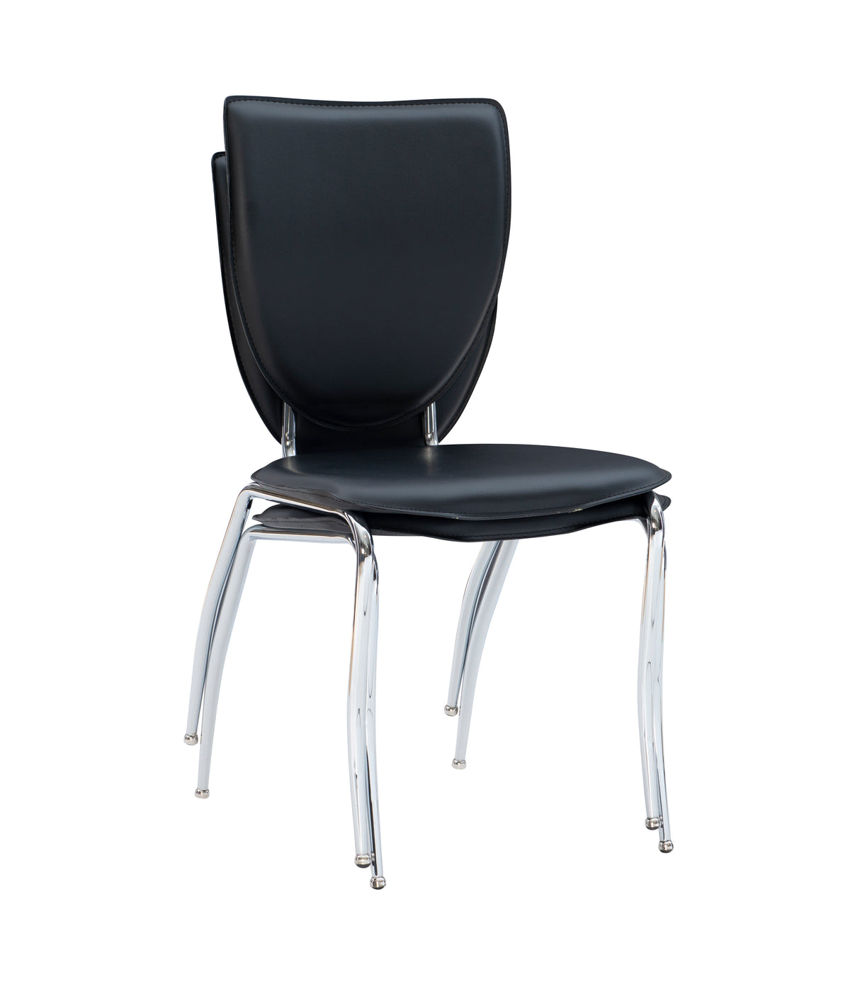 Kylo Stackable Metal Side Chair With Upholstered Seat (Set of 2)