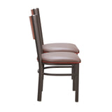 Sylas Black Upholstered Metal Side Chair With Wood Back (Set of 2)