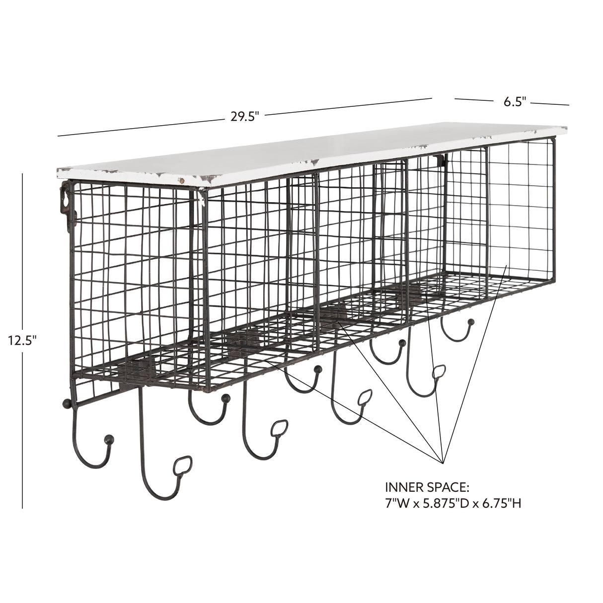 4 Cubby Wall Shelf