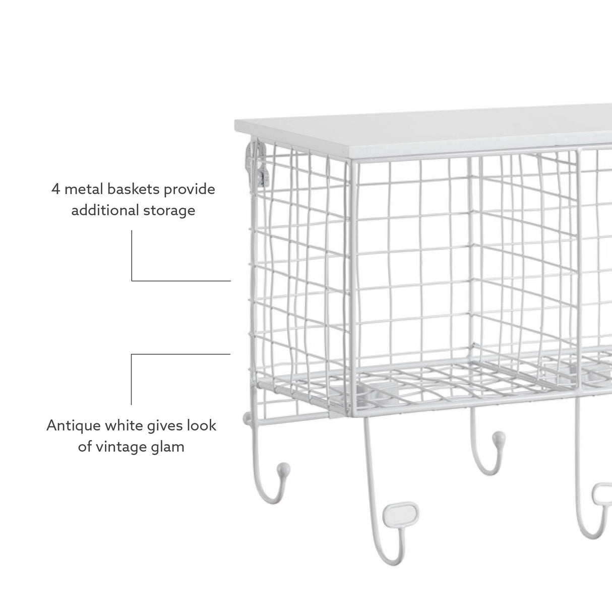 4 Cubby Wall Shelf