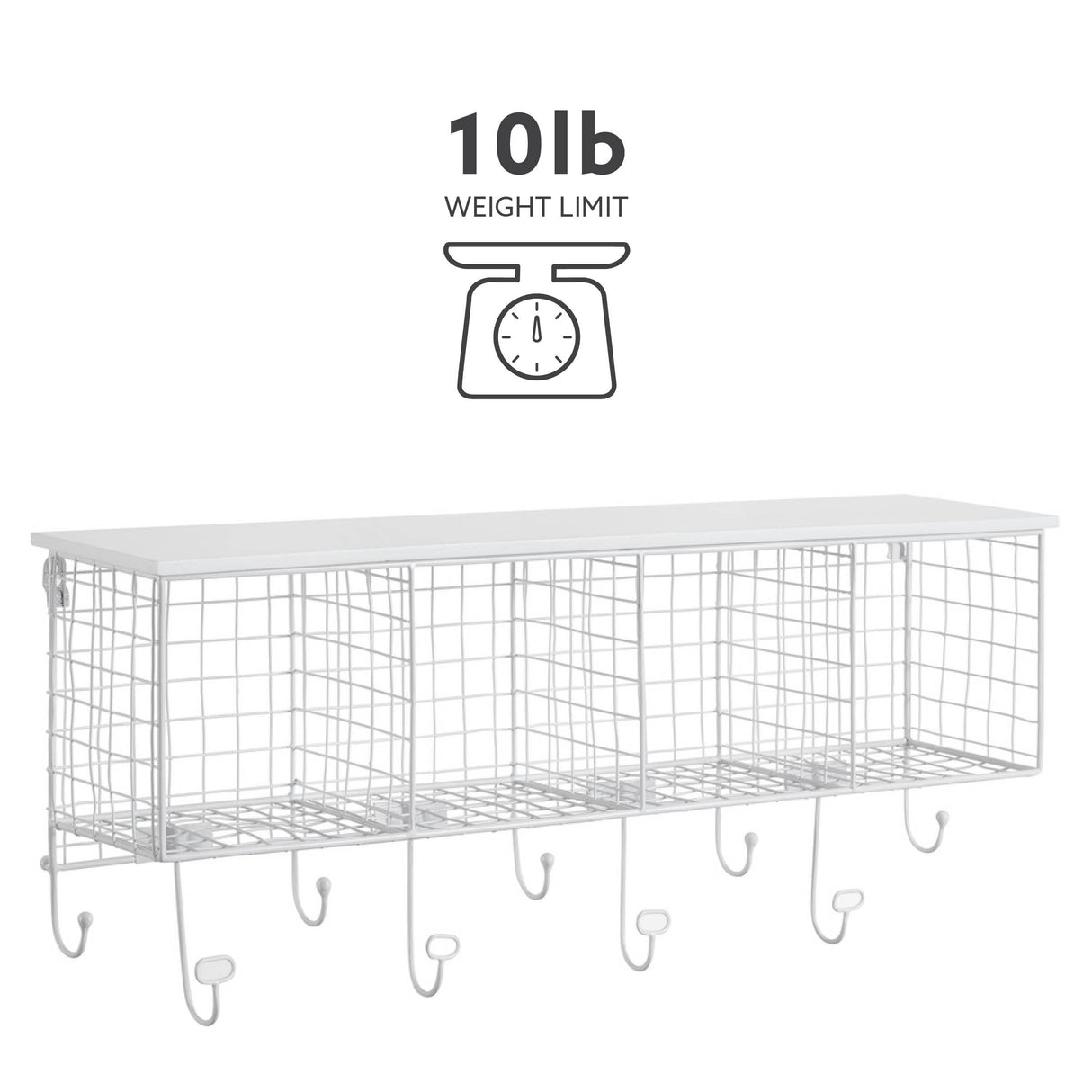 4 Cubby Wall Shelf