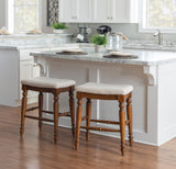 Marino Antique Backless Bar or Counter Stool