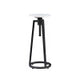 Aurora White Marble Black Adjustable Drink Table