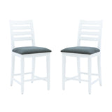 Felicia White Counter Stools (Set of 2)