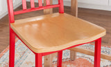 Soren Metal Bar Stools With Wood Seat (Set of 2)
