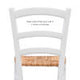 Venezia White Rush Seat Dining Chair (Set of 2)