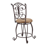 Gathered Back Bronze 31in Bar Stool