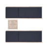 Svana Blue 3PC Chaise Lounge Set