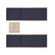 Svana Blue 3PC Chaise Lounge Set