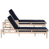 Svana Blue 3PC Chaise Lounge Set
