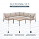 Svana Beige or Navy 4PC Sectional Set