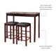 Lance Tavern Set Black With Faux Marble Top