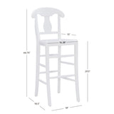 Valley White Counter Stools With Wood Seat (Set of 2)